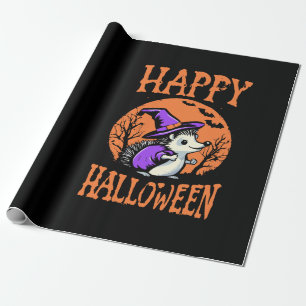 Gelukkig Halloween Egeltje Heks Cadeaupapier