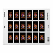 Gelukkig Halloween Egeltje Heks Etiket (Full Sheet)