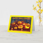 *GELUKKIG HALLOWEEN EN VEEL PLEZIER* KAART (Gele Bloem)