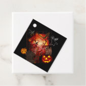 Gelukkig Halloween eng label met aangepaste tekst (In situ)