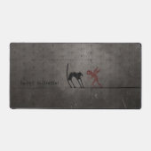 Gelukkig Halloween 🧛 eng monster 👿 zwarte kat Bureaumat (Voorkant)