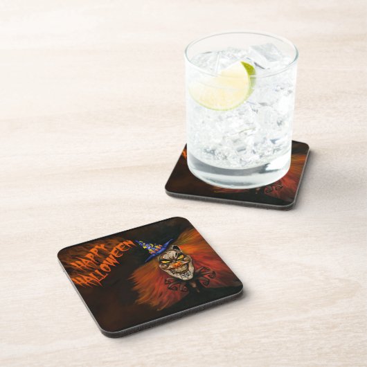 Gelukkig Halloween Enge Clown Drankjes Onderzetter (Rechterzijde)