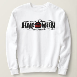 Gelukkig Halloween Enge pompoen Gezichts Sweatshir Trui