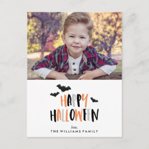 Gelukkig Halloween Familie Foto Aankondigingskaart