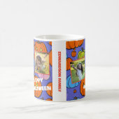 Gelukkig halloween familie foto collage monogram koffiemok (Center)