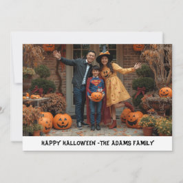 Gelukkig Halloween familie foto kaart, Halloween 2 Kaart