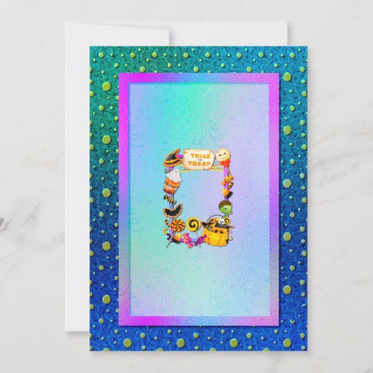 Gelukkig Halloween feest gevuld met trick-or-treat Bedankkaart (Achterkant)