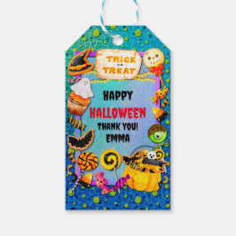 Gelukkig Halloween feest gevuld met trick-or-treat Cadeaulabel