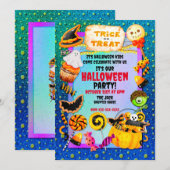 Gelukkig Halloween feest gevuld met trick-or-treat Kaart (Voorkant / Achterkant)