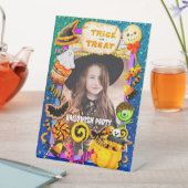 Gelukkig Halloween feest gevuld met trick-or-treat Reclamebord Met Voetstuk (Insitu)