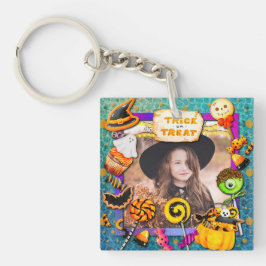 Gelukkig Halloween feest gevuld met trick-or-treat Sleutelhanger