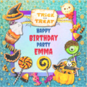 Gelukkig Halloween feest gevuld met trick-or-treat Sticker (Voorkant)