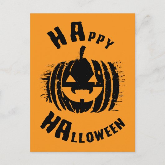Gelukkig Halloween-feest Pompoen Briefkaart (Voorkant)
