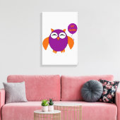 Gelukkig Halloween-feest Uil Canvasprint Canvas Afdruk (Insitu (Woonkamer))