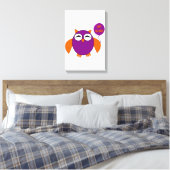 Gelukkig Halloween-feest Uil Canvasprint Canvas Afdruk (Insitu (Slaapkamer))