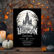 Gelukkig Halloween-feest uitnodiging | Spookkastee
