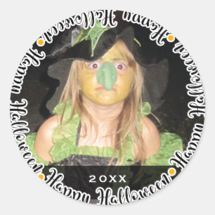 Gelukkig Halloween Foto Afbeelding Aangepast Gesch Ronde Sticker