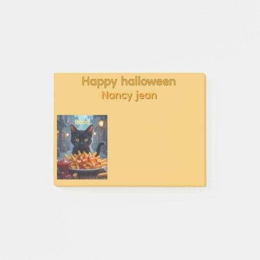 Gelukkig Halloween friet en ketchup Post-it® Notes (Voorkant)