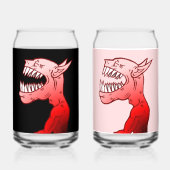 Gelukkig Halloween Geest Blikvorm Glas (Achterkant)