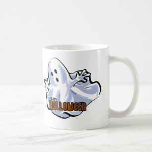 Gelukkig Halloween Geest Cartoon Koffiemok