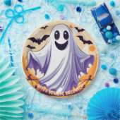 Gelukkig Halloween Geest Papieren Bordje (Feest)