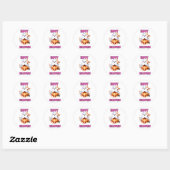 Gelukkig Halloween Geest - Roze Ronde Sticker (Vel)