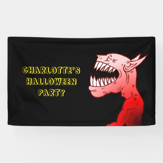 Gelukkig Halloween Geest Spandoek (Horizontaal)