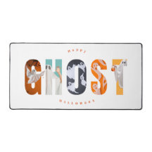 Gelukkig Halloween Geest Spelend Schattig Witte Ga