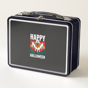 Gelukkig Halloween Geest Spinnenweb Retro