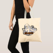 Gelukkig Halloween Geest Tote Bag (Voorkant (product))