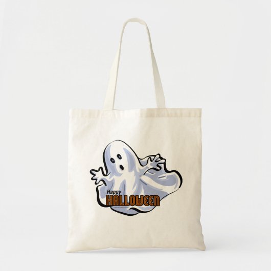 Gelukkig Halloween Geest Tote Bag (Voorkant)