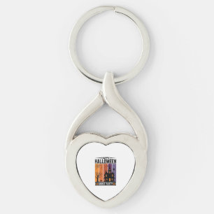 Gelukkig Halloween Geestenfeest Spokenhuis T-shirt Sleutelhanger