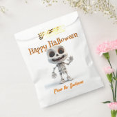 Gelukkig Halloween GELUKKIG BIG EYED SKELET Bedankzakje (Gezegeld)