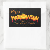 Gelukkig Halloween gepersonaliseerd Rechthoekige Sticker (Tas)