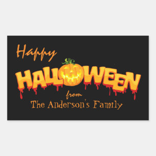 Gelukkig Halloween gepersonaliseerd Rechthoekige Sticker