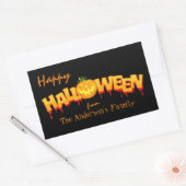 Gelukkig Halloween gepersonaliseerd Rechthoekige Sticker (Envelop)