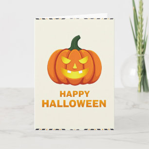 Gelukkig Halloween Gesneden Pompoen Kaart