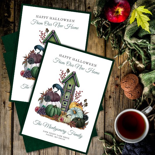 Gelukkig Halloween Gothic New Home Vakantie Verhui Aankondiging