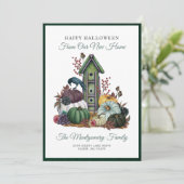 Gelukkig Halloween Gothic New Home Vakantie Verhui Aankondiging (Staand voorkant)