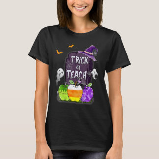 Gelukkig Halloween grap of onderwijs  Leraar Schoo T-shirt