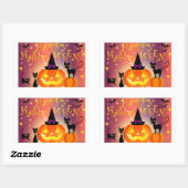 Gelukkig Halloween Grappig Bright Pumpkins Party Rechthoekige Sticker (Vel)