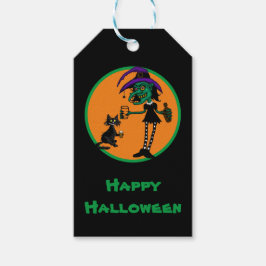 Gelukkig Halloween Grappige Cadeautag Cadeaulabel