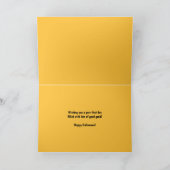 Gelukkig Halloween Grappige Zwarte Kat Vervaardigd Feestdagen Kaart (Binnen)