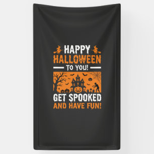 Gelukkig Halloween Griezelig Geest Huis Citaat Spandoek