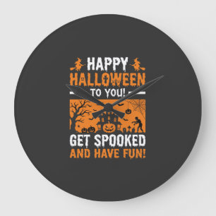 Gelukkig Halloween Griezelig Gehekst Huis Citaat Grote Klok