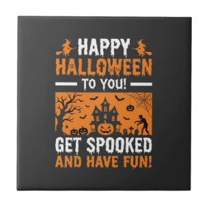 Gelukkig Halloween Griezelig Gehekst Huis Citaat Tegeltje