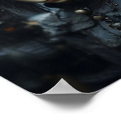 Gelukkig Halloween griezelig klein kind gezicht Poster (Hoek)