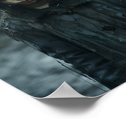 Gelukkig Halloween griezelig klein kind gezicht Poster (Hoek)