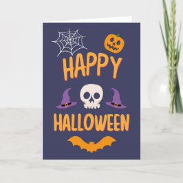 Gelukkig Halloween griezelige pompoen vleermuis or Feestdagen Kaart
