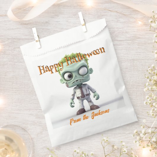 Gelukkig Halloween GROEN MONSTER Bedankzakje (Geknipt)